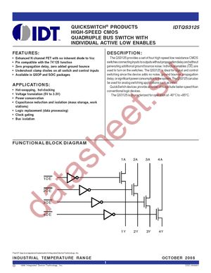 IDTQS3125QG datasheet  